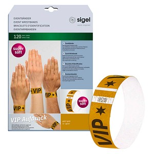 SIGEL Eintrittsbänder gold, 120 St.