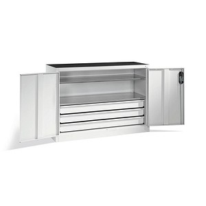 CP Stahlschrank 8831-5035 S10144 lichtgrau 2 Fachböden 120,0 x 50,0 x 100,0 cm, aufgebaut, 1 St.