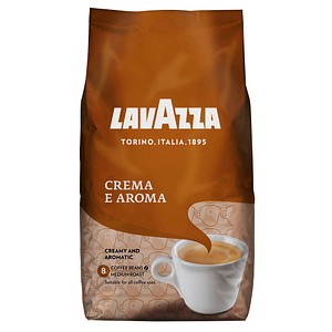 LAVAZZA CREMA E AROMA Kaffeebohnen, Arabica- und Robustabohnen kräftig, 1 kg