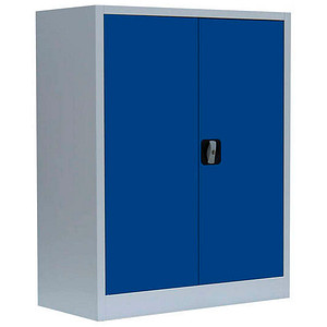 LÜLLMANN Stahlschrank 530311 enzianblau, lichtgrau 2 Fachböden 80,0 x 38,3 x 100,0 cm, aufgebaut, 1 St.