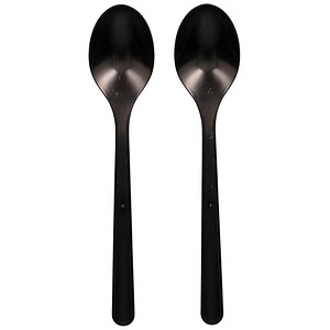 circulware RESBONSIBLES Mehrweg-Löffel, Kunststoff schwarz, 50 St.