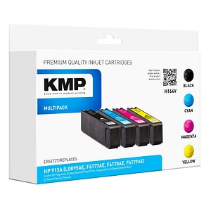4 KMP H164V schwarz, cyan, magenta, gelb Tintenpatronen ersetzen HP 913A (L0R95AE, F6T77AE, F6T78AE, F6T79AE) 4 KMP H164V schwarz, cyan, magenta, gelb Tintenpatronen ersetzen HP 913A (L0R95AE, F6T77AE, F6T78AE, F6T79AE)