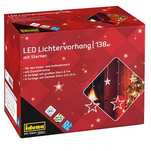 Idena 138er LED Lichtervorhang weiß