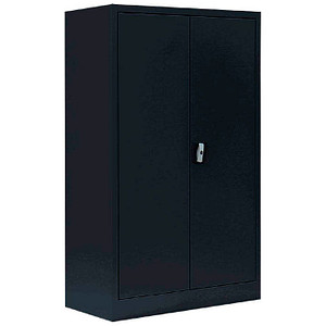 LÜLLMANN Stahlschrank 530299 tiefschwarz 2 Fachböden 80,0 x 38,3 x 120,0 cm, aufgebaut, 1 St.