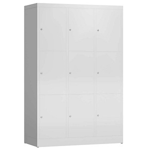 ClassiX Schließfachschrank lichtgrau X-523330, 9 Schließfächer 118,5 x 50,0 x 180,0 cm