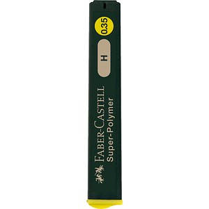 FABER-CASTELL SUPER-POLYMER Feinminen-Bleistiftminen schwarz H 0,35 mm, 12 St.