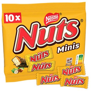 Nestlé NUTS Minis Schokoriegel 10 x 18,5 g, 10 St.