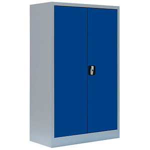 LÜLLMANN Stahlschrank 530291 enzianblau, lichtgrau 2 Fachböden 80,0 x 38,3 x 120,0 cm, aufgebaut, 1 St.