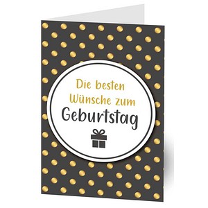 LUMA Geburtstagskarte Die besten Wünsche zum Geburtstag LU2877 DIN B6, 1 St.