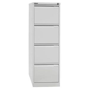 BISLEY Hängeregistraturschrank lichtgrau 4 Schubladen 41,3 x 62,2 x 132,1 cm, 1 St.