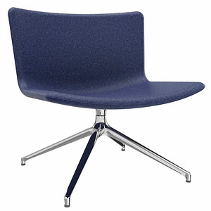 fm Sessel LODUS dunkelblau chrom Stoff 86,0 x 86,0 x 80,0 cm, 1 St.