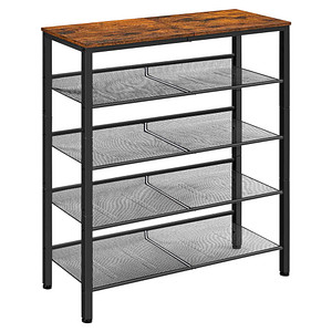VASAGLE Schuhregal braun, schwarz 75,0 x 28,0 x 93,0 cm, 1 St.