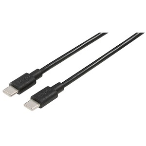 goobay USB C 2.0 Kabel 0,5 m schwarz, 1 St.