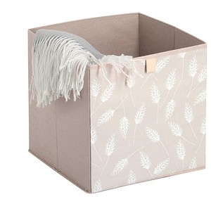 Zeller Pampasgrass Aufbewahrungsbox beige 32,0 x 32,0 x 32,0 cm, 1 St.