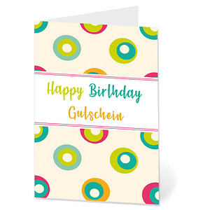 LUMA Gutschein Geburtstag modern mit Innentext  AM1069 DIN B6, 1 St.