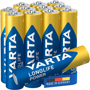VARTA Batterien LONGLIFE Power Cube Alkali-Mangan Micro AAA 1,5 V, 12 St.