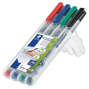 STAEDTLER Lumocolor Folienstifte-Set farbsortiert non-permanent, 4 St.