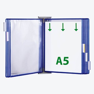 tarifold Wand-Sichttafelsystem 425101 DIN A5 blau mit 10 St. Sichttafeln, 1 St.