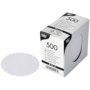 PAPSTAR Tropfdeckchen weiß Ø 8,5 cm, 500 St.