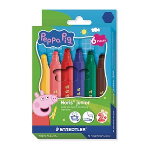 STAEDTLER Noris junior Peppa Pig Edition Filzstifte farbsortiert, 6 St.