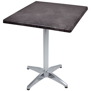 Garden Pleasure BRENTA Bistrotisch quadratisch Spanplatte dunkelgrau 70,0 x 70,0 x 74,0 cm, 1 St.