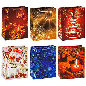 TSI Geschenktüten Weihnachten Serie 8 Motiv sortiert 18,0 x 23,0 cm, 12 St.