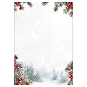 SIGEL Weihnachtsbriefpapier Scandinavian Snow Motiv DIN A4 90 g/qm 100 St.