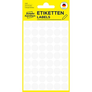 AVERY Zweckform Klebepunkte 3145 weiß Ø 12,0 mm, 270 St.