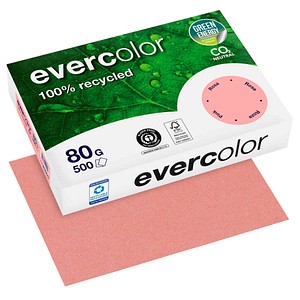 Clairefontaine Recyclingpapier Evercolor rosa DIN A4 80 g/qm 500 Blatt