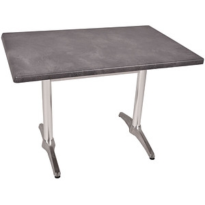 Garden Pleasure BRENTA Bistrotisch rechteckig Spanplatte dunkelgrau 110,0 x 70,0 x 74,0 cm, 1 St.