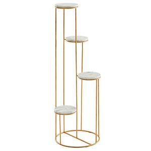 WOHNLING Pflanzenständer Metall, Ø 36,5 cm gold rund, 1 St.