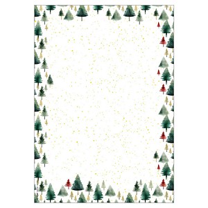 SIGEL Weihnachtsbriefpapier Little Pines Motiv DIN A4 90 g/qm 100 St.