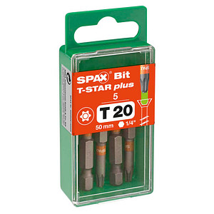 5 SPAX® T20 T-STAR  Plus Bits, 5 St.