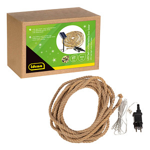 Idena 100er Seil Solar LED Lichterkette braun 14,0 m, 1 St.