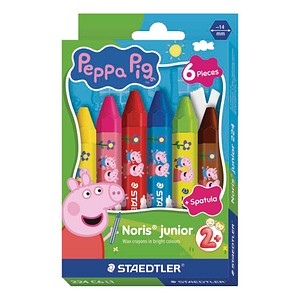 STAEDTLER Noris junior Peppa Pig Edition Wachsmalstifte farbsortiert, 6 St.