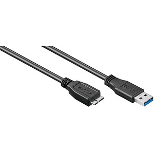 goobay USB 3.0 A/Micro USB 3.0 B Kabel 3,0 m schwarz