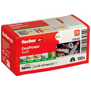 fischer DuoPower 5x25 2K 535452 Universaldübel Ø 5 mm x 25 mm, 100 St.