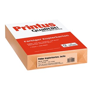 Printus Kopierpapier Color lachs DIN A4 160 g/qm 250 Blatt Printus Kopierpapier Color lachs DIN A4 160 g/qm 250 Blatt