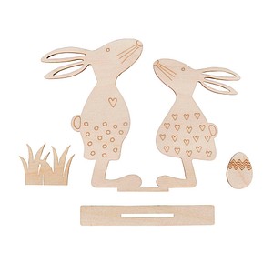 Rayher Bastelholz natur Osterfreunde zum Stellen, 1 Pack