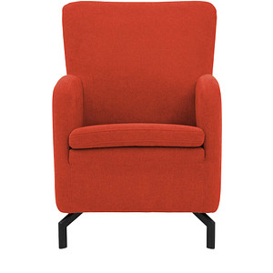 DOMO Collection Sessel Dallas orange schwarz Stoff 68,0 x 82,0 x 93,0 cm, 1 St.