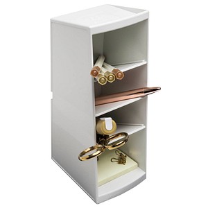 Exacompta Schreibtisch-Organizer Multitower weiß Polystyrol 4 Fächer 8,3 x 11,0 x 23,0 cm