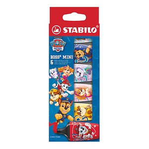 STABILO BOSS MINI PAW Patrol Textmarker farbsortiert, 6 St.