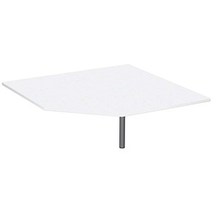 geramöbel Verbindungsplatte Flex weiß, fünfeckig 122,5 x 122,5 x 2,5 cm