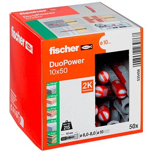 fischer DuoPower 10x50 2K Universaldübel-Sortiment Ø 10 mm x 50 mm, 50 Stück