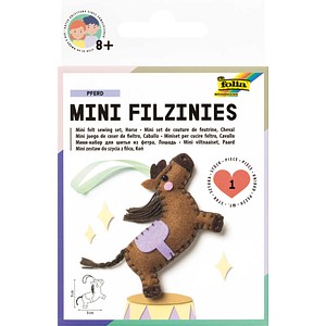 folia Nähset Mini Filzinies PFERD braun