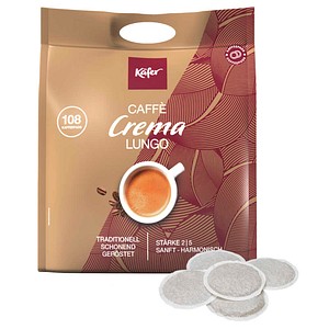 Käfer Caffè Crema Lungo Kaffeepads, Arabica- und Robustabohnen 108 St.