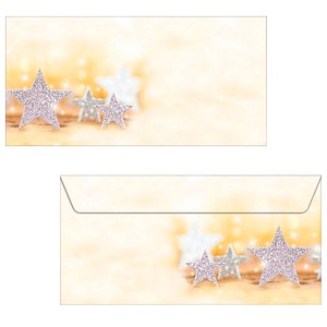 SIGEL Weihnachtsbriefumschläge Glitter Star DIN lang ohne Fenster, 50 St.