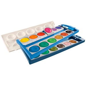 Pelikan K24 eco Wasserfarbkasten 24 Farben und 1 Tube Deckweiß
