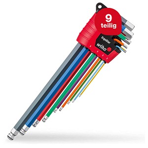 Wiha Sechskantschlüssel-Satz MagicRing®leuchtend 43850 9-tlg.