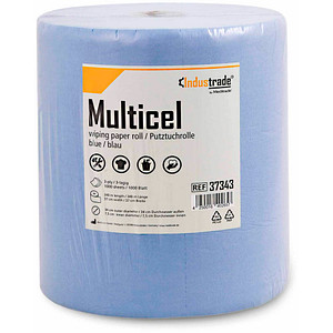 Industrade® Putztuchrolle Multicel 3-lagig blau, 1.000 Blätter, 1 Rolle